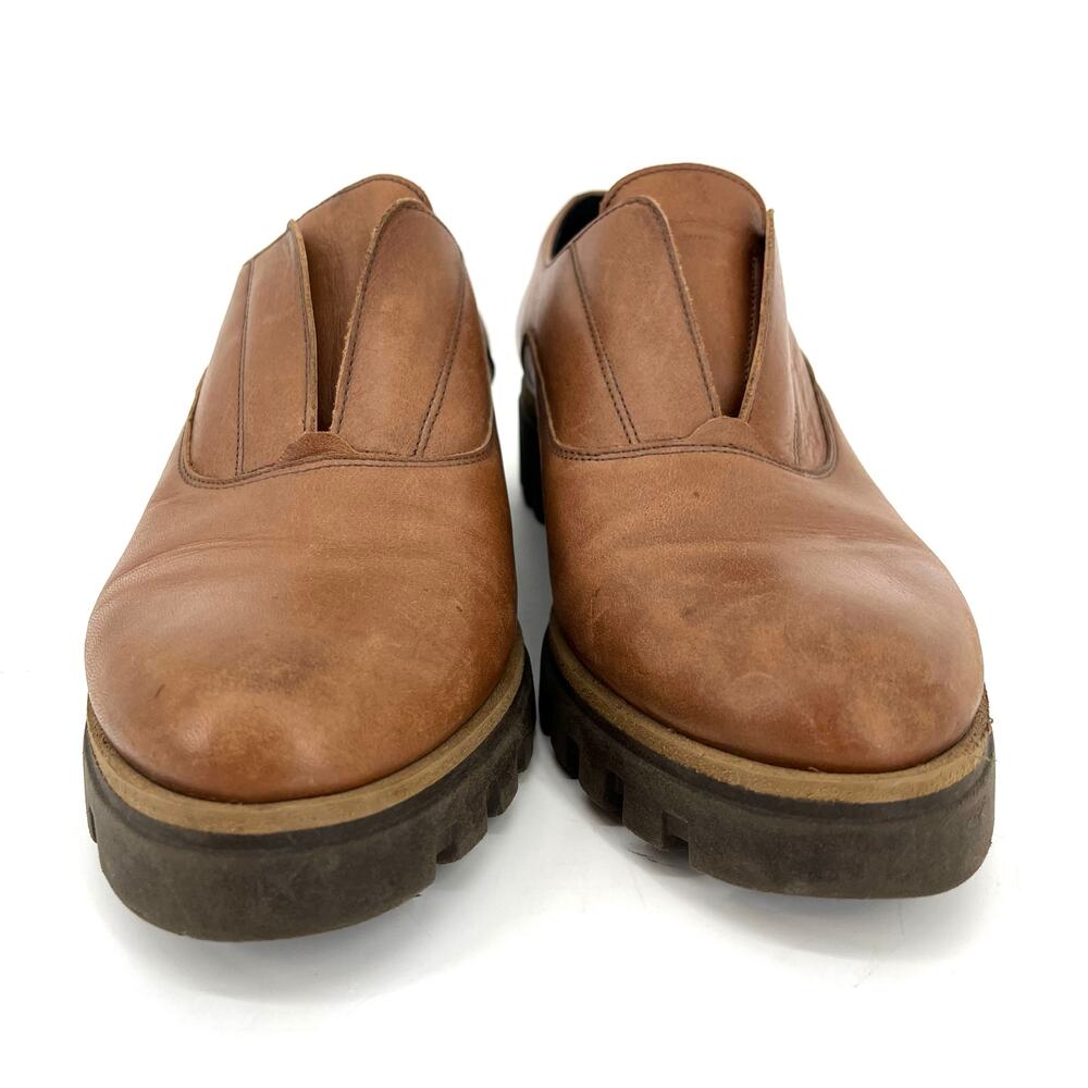 Ateliers Brown Leather Women's Slip on Oxford Style Loafers EU41 / US10.5 - Picture 3 of 8